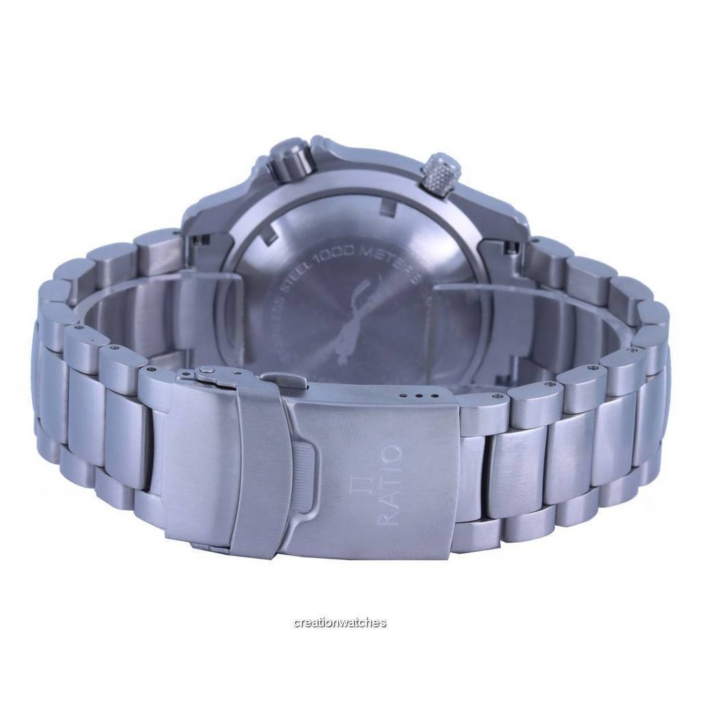 RATIO FreeDiver Helium Safe 1000M Orange Dial Stainless Steel Automatic 1066KE26-33VA-ORG Men's Watch