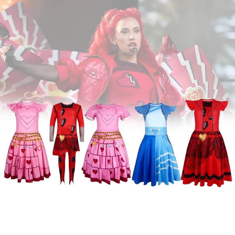 Descendants Rise The Of Red Cosplay Costume Role Play Halloween Fashion Party