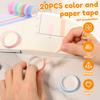 20Rolls Washi Tape Set Scrapbook Tape Masking Tape Color Rainbow Decorative Journaling DIY Scrapbooking School Office Supplies