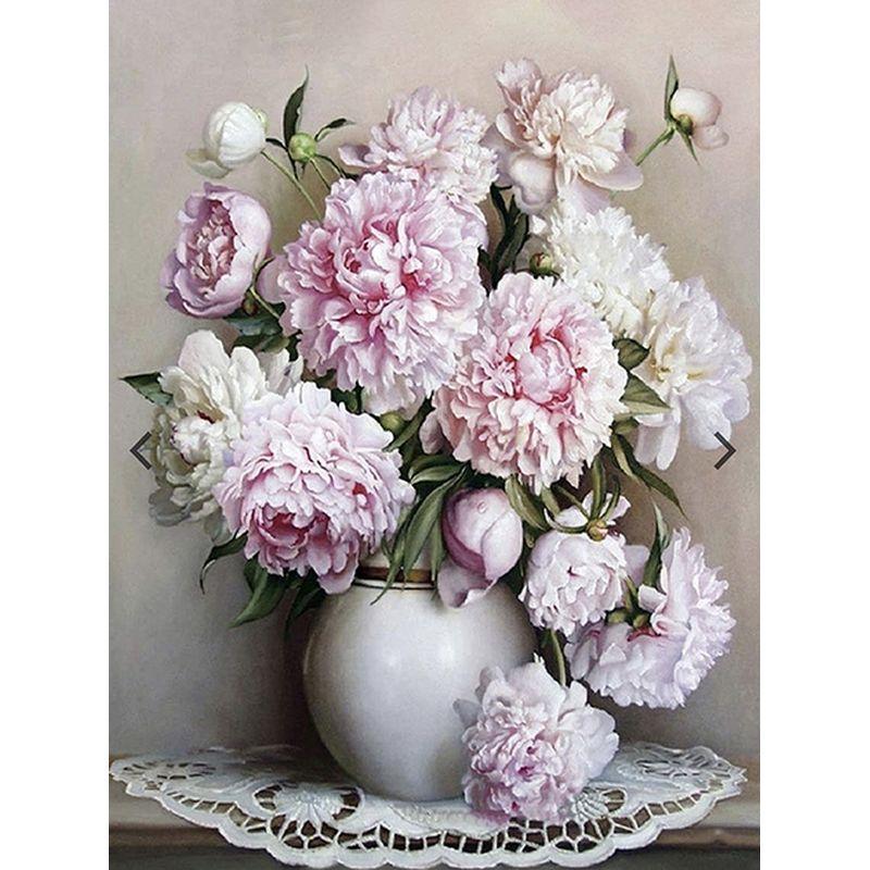 Diamant-Malerei, rosa Blume, vollflächige Diamant-Stickerei, Rose, dekoratives Kreuzstich-Set, Heimdekoration