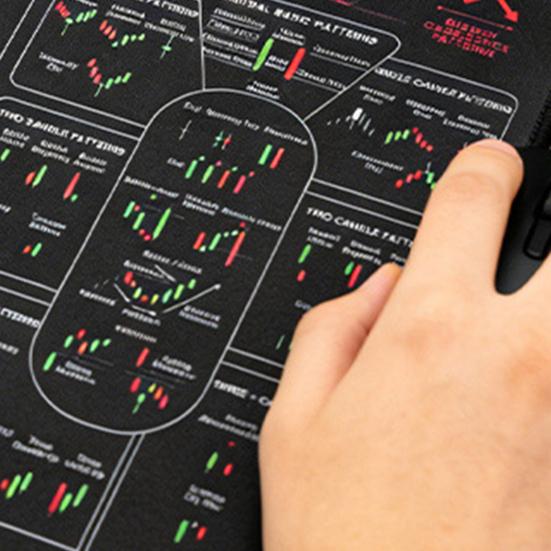 Borsa Yatırım Fare Altlığı Günlük Trader Masa Matı Ticaret Grafiği Mum Grafikleri Dönüş Formasyonları Gösterge Kaymaz Tabanlı Fare Altlığı PC Aksesuarları