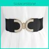 Elegant Women's Stretchy Wide Waist Belt With Rhinestone Embellishments For Dresses