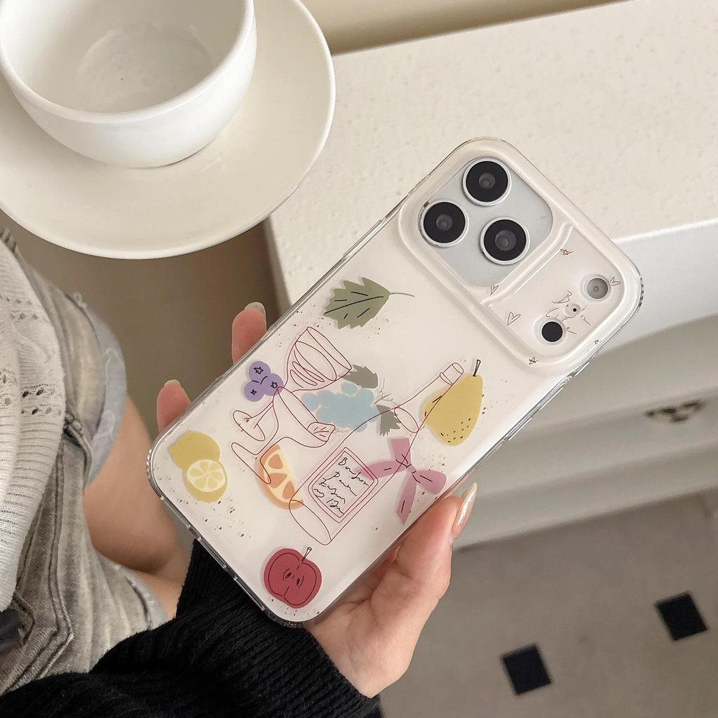 Korean Style Illustrated Graffiti iPhone 17/16 Pro Max Double Layer IMD Case