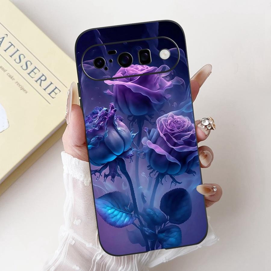 Neues Design 2025 Muster Hülle für Google Pixel 10 Pro XL Capa Weiches Silikon Schwarz Lackiert Vollabdeckung für Google Pixel10 Pro Funda