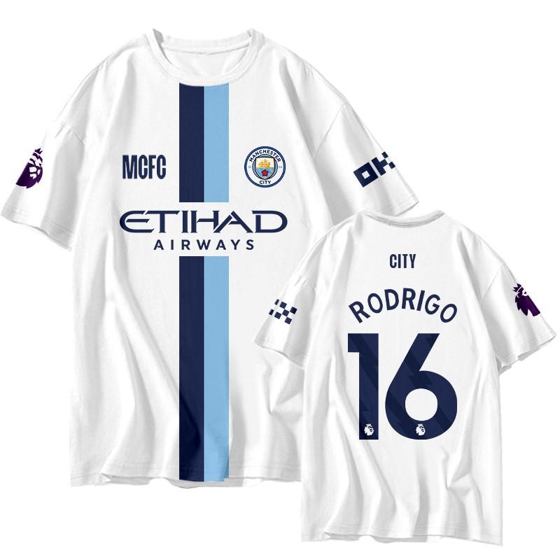 Manchester City ''-2027 Tricou Acasă/Deplasare Bărbați cu Mânecă Scurtă cu Uscare Rapidă Tricou Fotbal Croială Largă Respirabil Tricou de Performanță