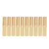 10Pcs Tenor Saxophone Reeds Musical Instrument Accessories for Beginners Wood Color