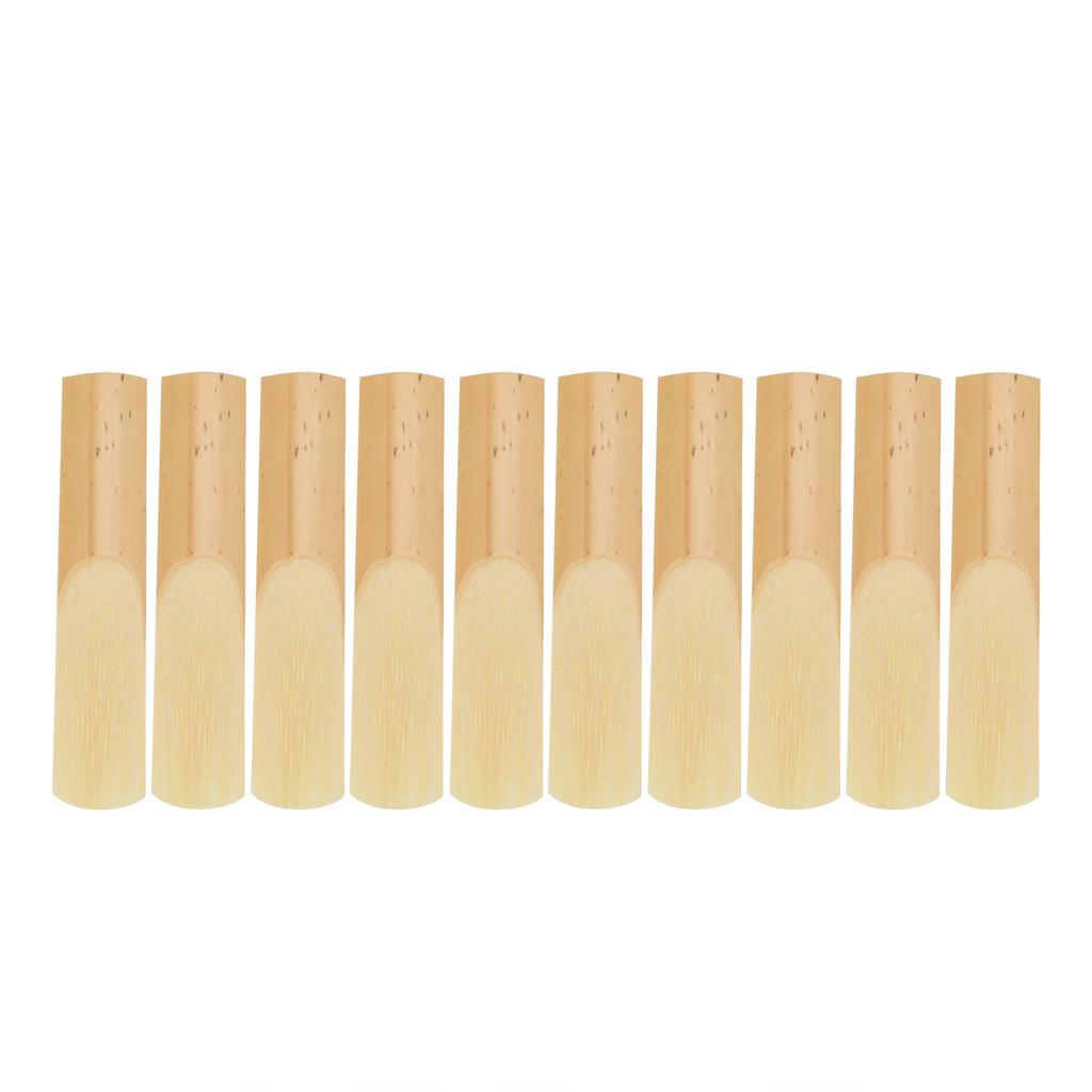 10Pcs Tenor Saxophone Reeds Musical Instrument Accessories for Beginners Wood Color