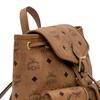 MCM Classic Logo Buckle Leather Backpack Regular Women backpack Brown MWKFATA02