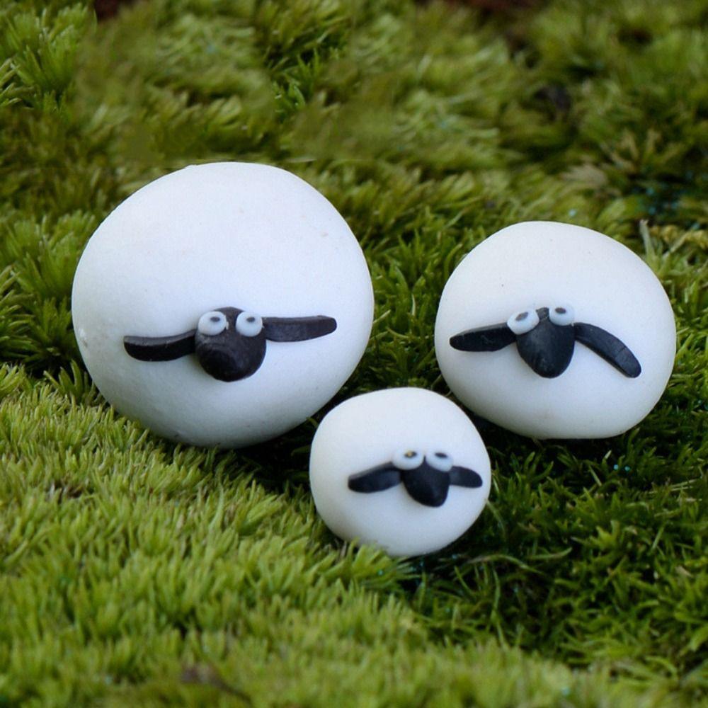 Simulation Sheep Soft Pottery Succulent Landscape Indoor Garden Children Moss Durable DIY Decoration Collection Lover