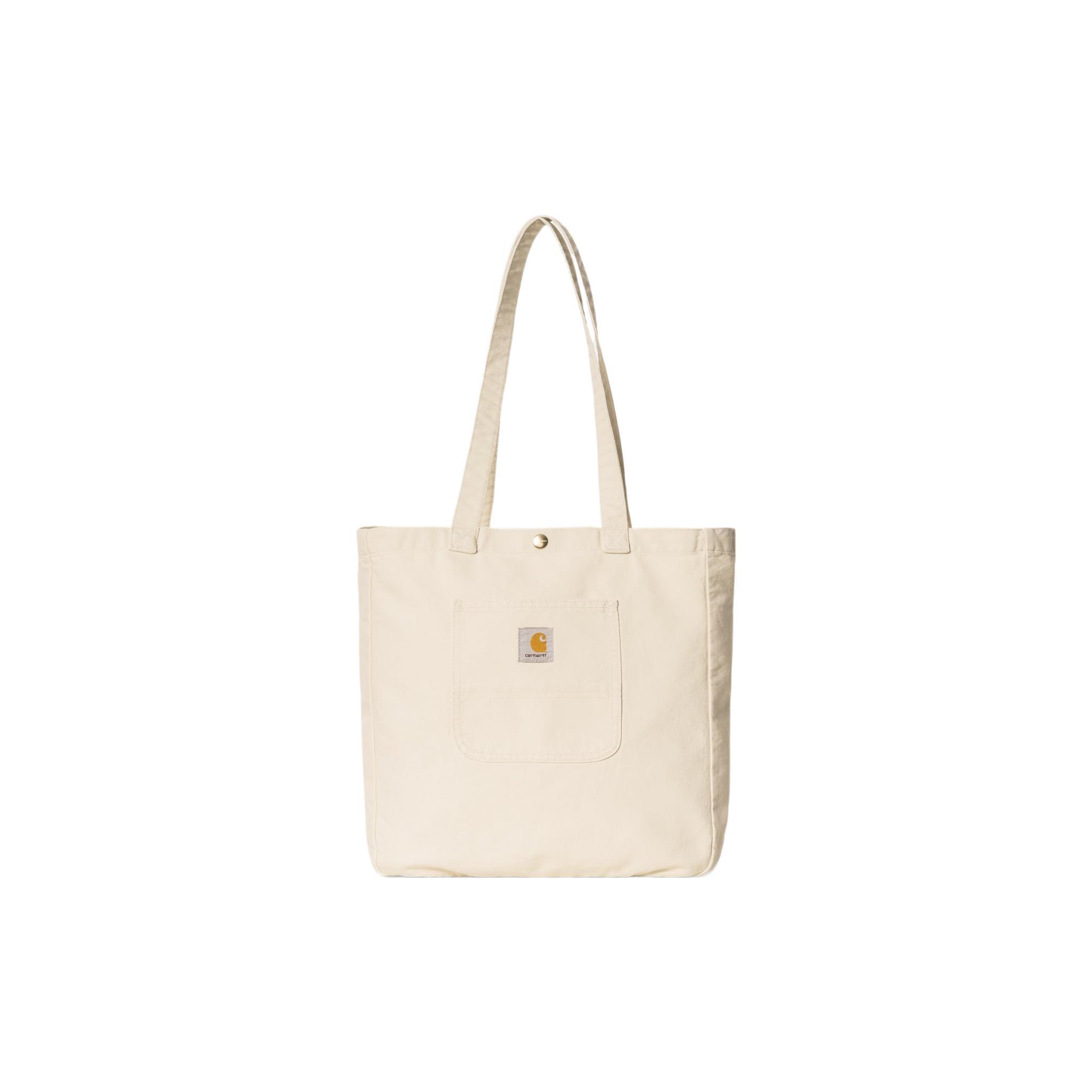 

New Carhartt WIP Canvas With Cotton Canvas Bag, One Shoulder Handbag Regular Unisex White I031403-1NG-06 38.1*13.0*40.1CM