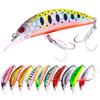 1Pcs Mini Sinking Minnow Fishing Lures 60Mm 5.5G Perch Wobblers Hard Deep Diving Artificial Bait Tackle
