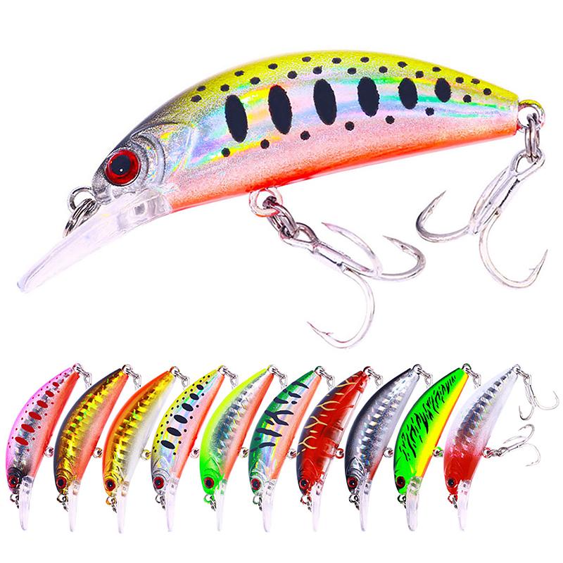 1Pcs Mini Sinking Minnow Fishing Lures 60Mm 5.5G Perch Wobblers Hard Deep Diving Artificial Bait Tackle