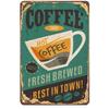 Vintage Coffee Metal Tin Sign Plaque Metal Plate Retro Wall Art Posters For Cafe Bar Pub Kitchen Club Iron Painting Decoration