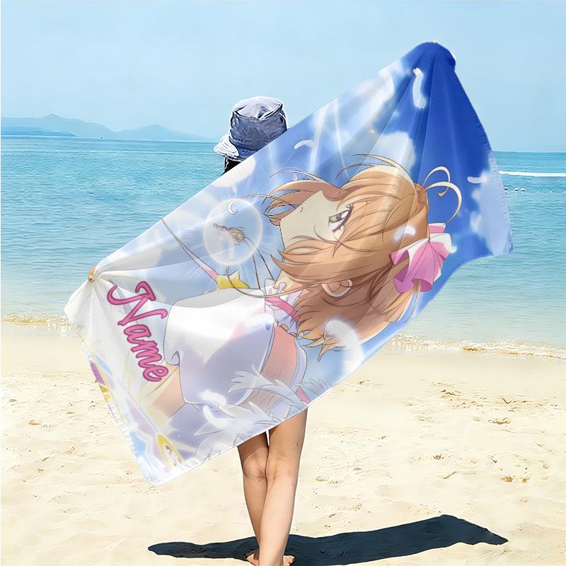 Personalized "Angel Pink Flight" Beach Towel Microfiber Beach Towel Thin Absorbent for Beach Swimming Yoga Bath Sports. 0910325