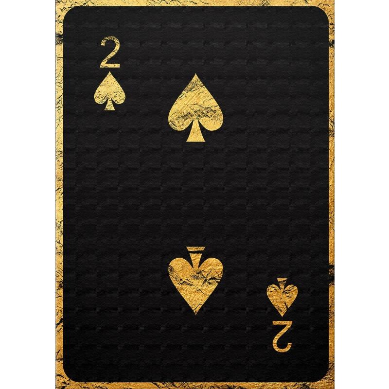 Gold Royal Flush of Spades Poster Playing Poker Cards Canvas Painting Wall Art for Cool Man Cave or Basement Game Room Decor