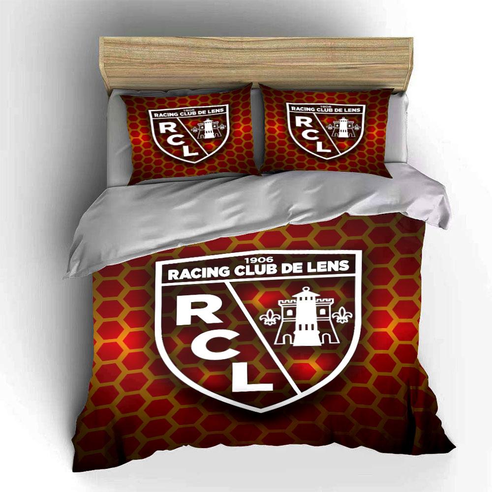 Racing Club de Lens Bedding Set Bedding Duvet Cover Set Duvet Cover Pillowcases (1 * Duvet Cover 2 * Pillowcases, without duvet insert)
