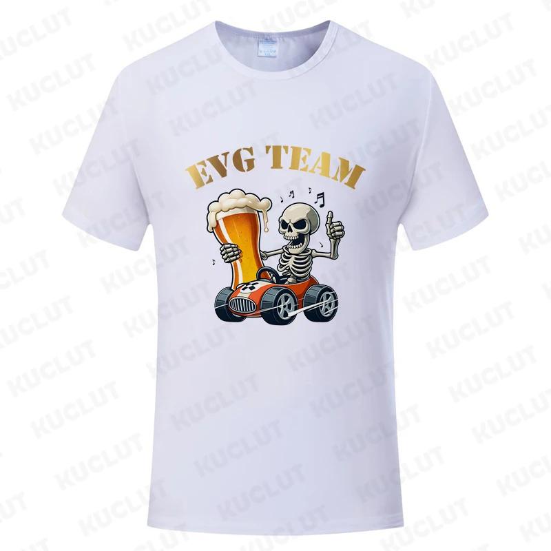 Team Groom Squad Trauzeuge T-Shirt Groomsman T-Shirts Französische Herren Bier Junggesellenabschieds-Shirt Hochzeit Y2K Tops