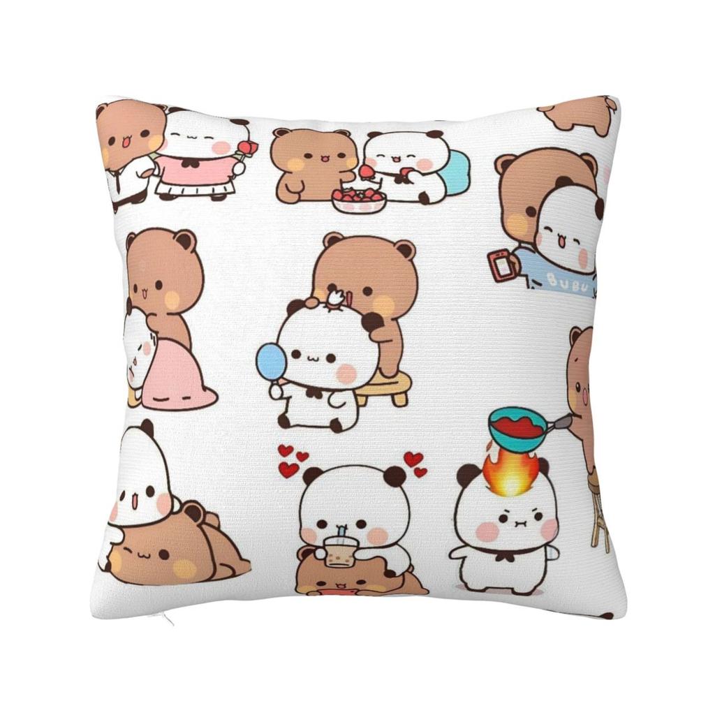 Bubu Dudu Cute Cartoon Bear Character Pillow Cover Kawaii Panda Cute Pillow Case Soft Cushion Cover Pillowcases For Sofa