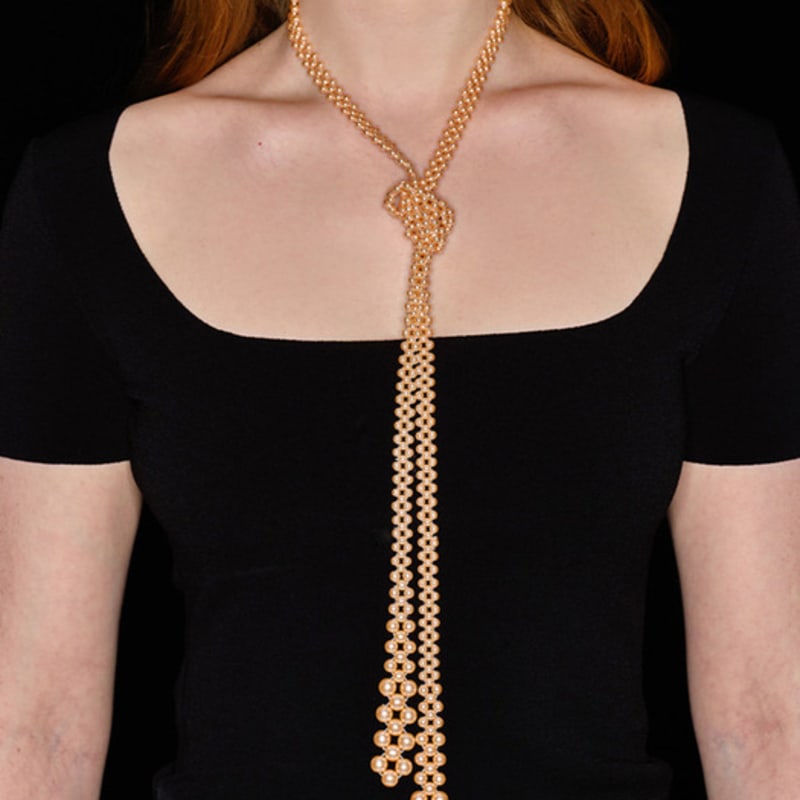 Eireve MULTI-PÄRLA HALSBAND (PERSIKOFILT)