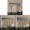 Kitchen Wall Hook Rack With Space Aluminum Material For Kitchen Organization And Utensil Storage