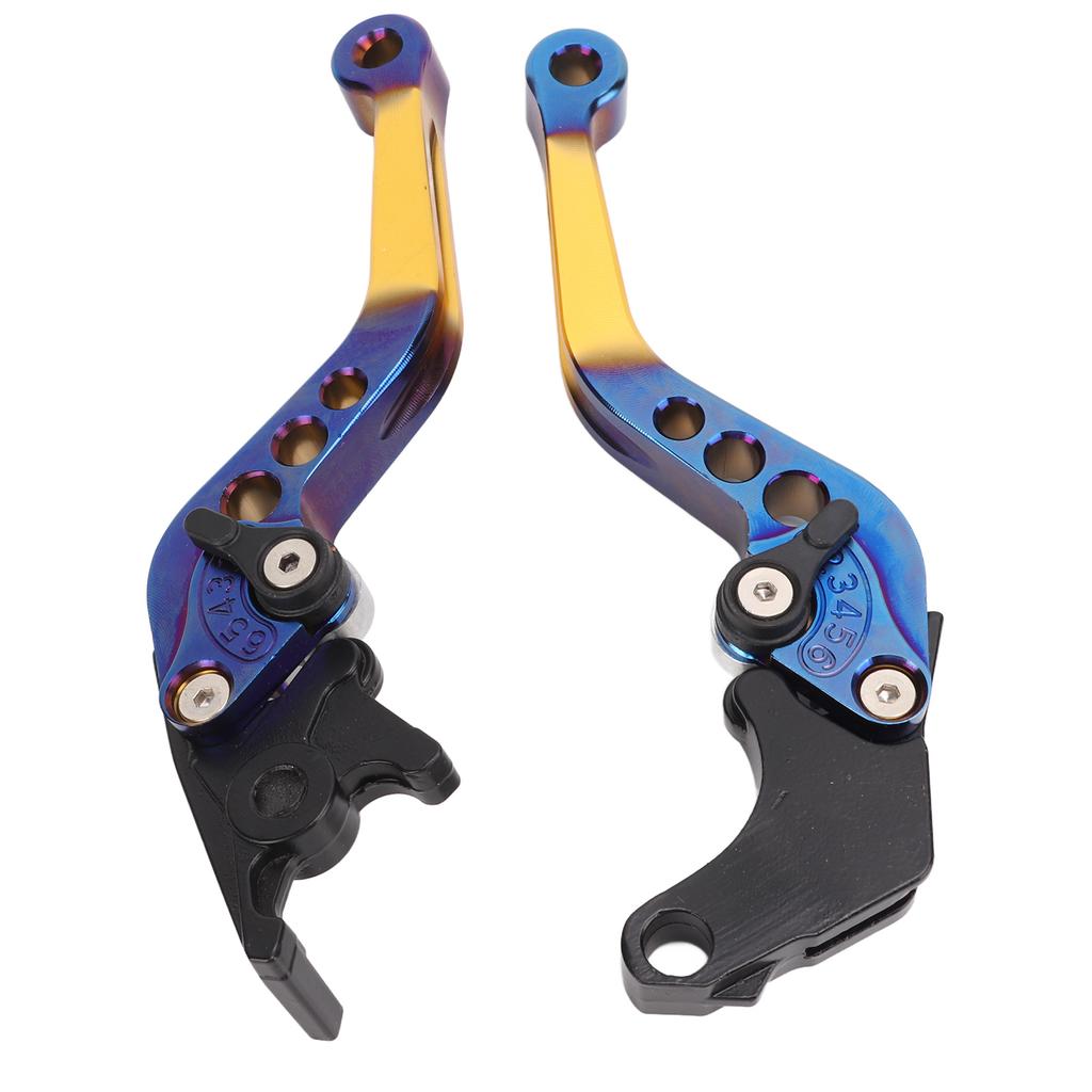 Motorcycle Brake Clutch Levers Blue Yellow Colorful CNC Aluminum Alloy Replacement for MSX125 Below 150cc