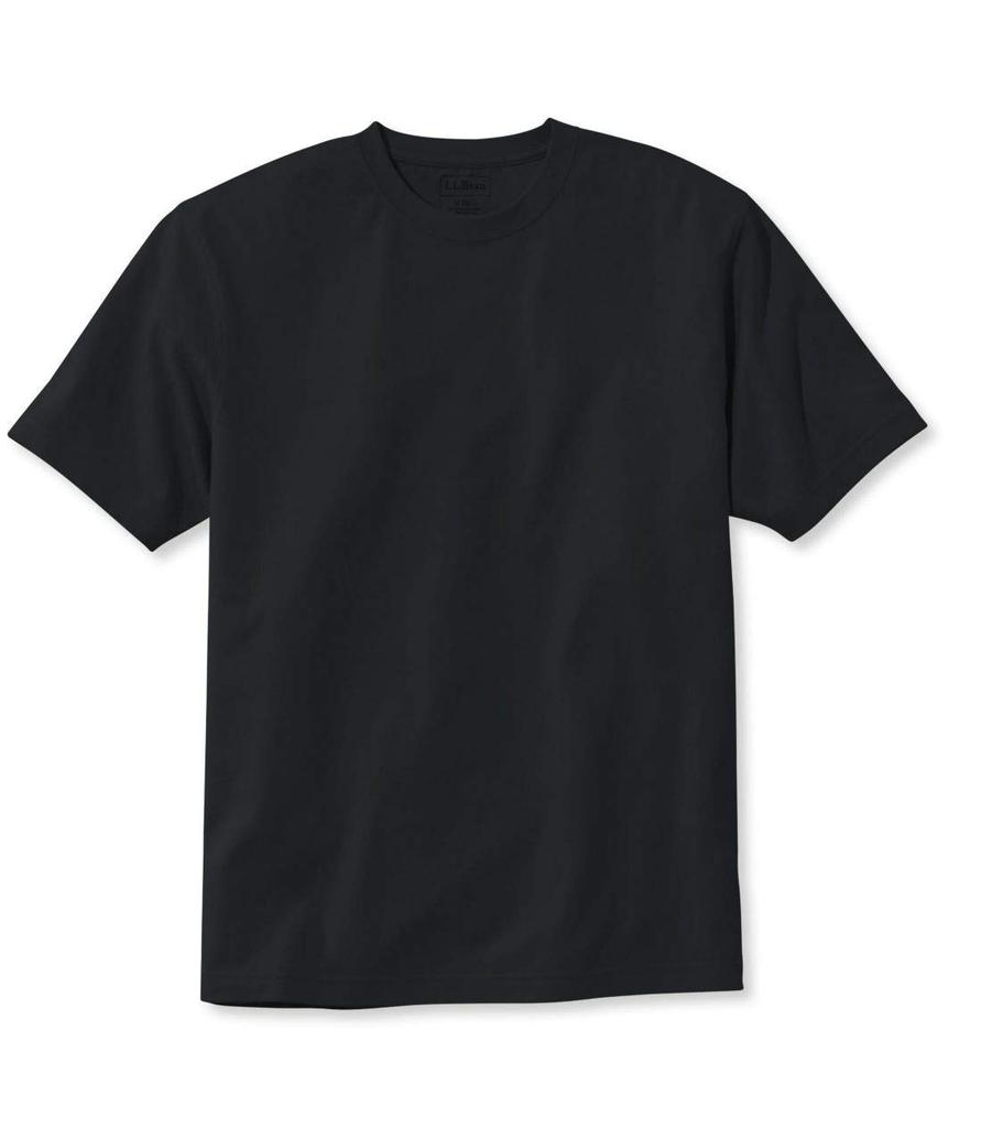 LL Bean Men's Carefree Unshrunkable T-Shirt, Short Sleeve, Japan Fit, Size Small, Black, 0UQX110002