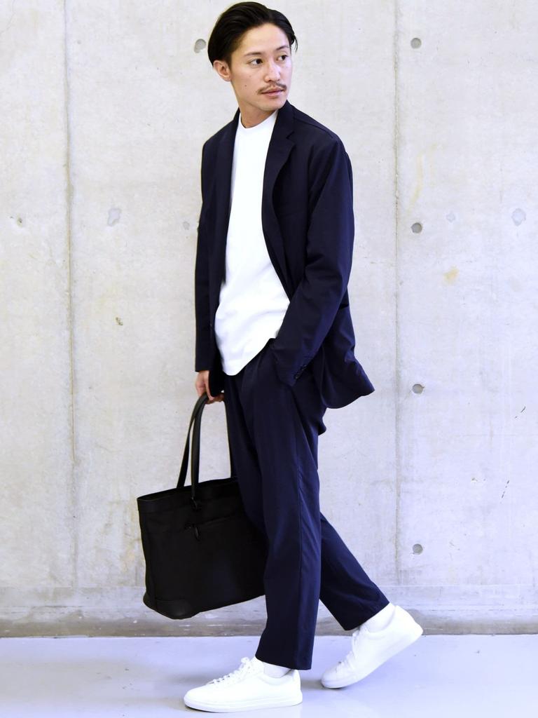 Ships Shrink Leather and Fabric Combination Tote Bag for Men, 118433436, Black, One Size