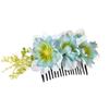 Multicolor Flower Hair Comb Cloth Thai Hair Comb Temperament Hair Accessories  performance clothing