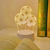 3D football sports night light USB plug bedroom bedside creative desk lamp sports enthusiast gift decoration night light