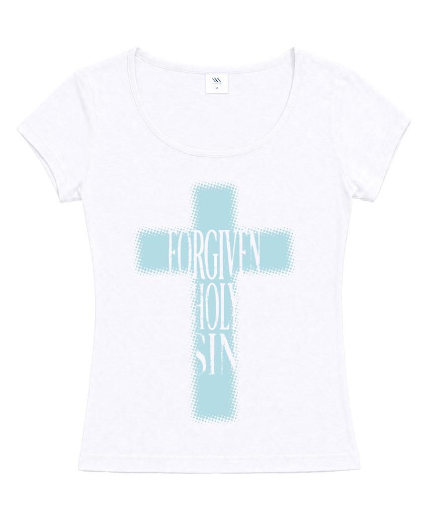 VENHIT Holy Sin U-Neck Slim Fit Short Sleeve T-Shirt