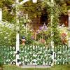 Ivy Vine Wooden Fence Panel - Artificial Plant Courtyard Screening Decoration