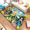 Cartoon Disney Tinker Bell Pattern Living Room Bedroom Carpet Bedside Bathroom Floor Mat Girl's Room Non-slipMat Pink Room Decor