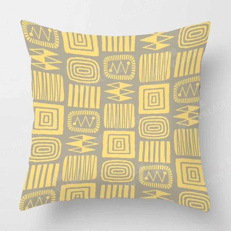 Nordic Fall Home Decor Autumn Throw Pillow Case Sofa Cushion Cover Modern Geometry
