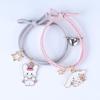 1 Pair Couple Bracelet Adjustable Cartoon Charm Magnetic Half Love Heart Friendship Bracelet Fashion Accessories Romantic Birthday Gift