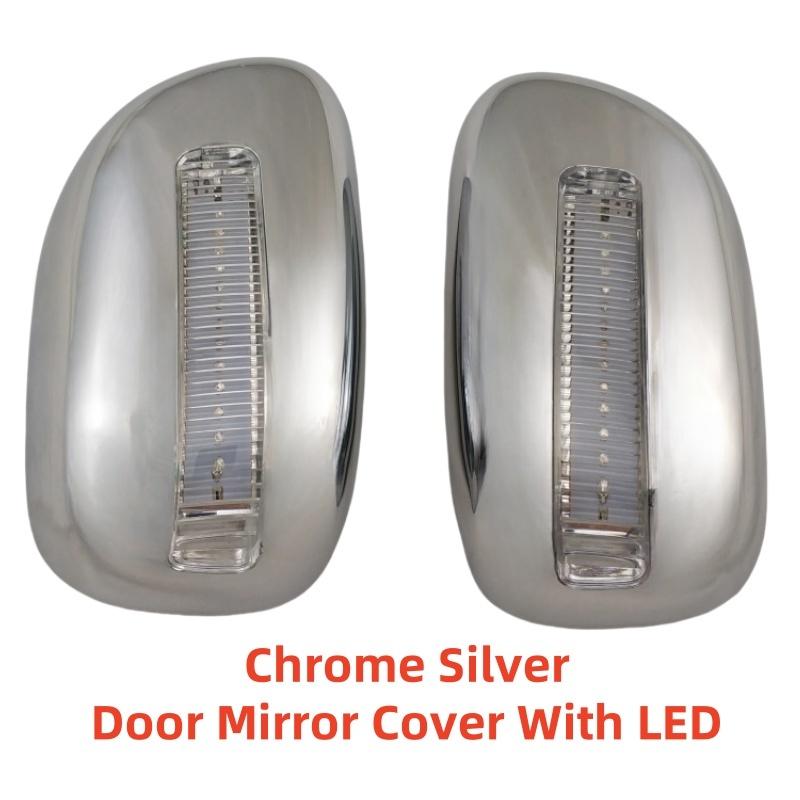 For Toyota Corolla Allex Allion 2001 2002 2003 2004 Car ABS Chrome Rearview Accessories Trim Door Mirror Covers With LED Light