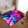 Colorful Anime-Style Carpet with Neon Effects and Dynamic Design Suitable for Use As an Anti-slip for Living Room Bedroom Sofas