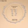 Bridal Claw Chain Jewelry Rhinestone Temperament Diamond Earrings Necklace Set Versatile