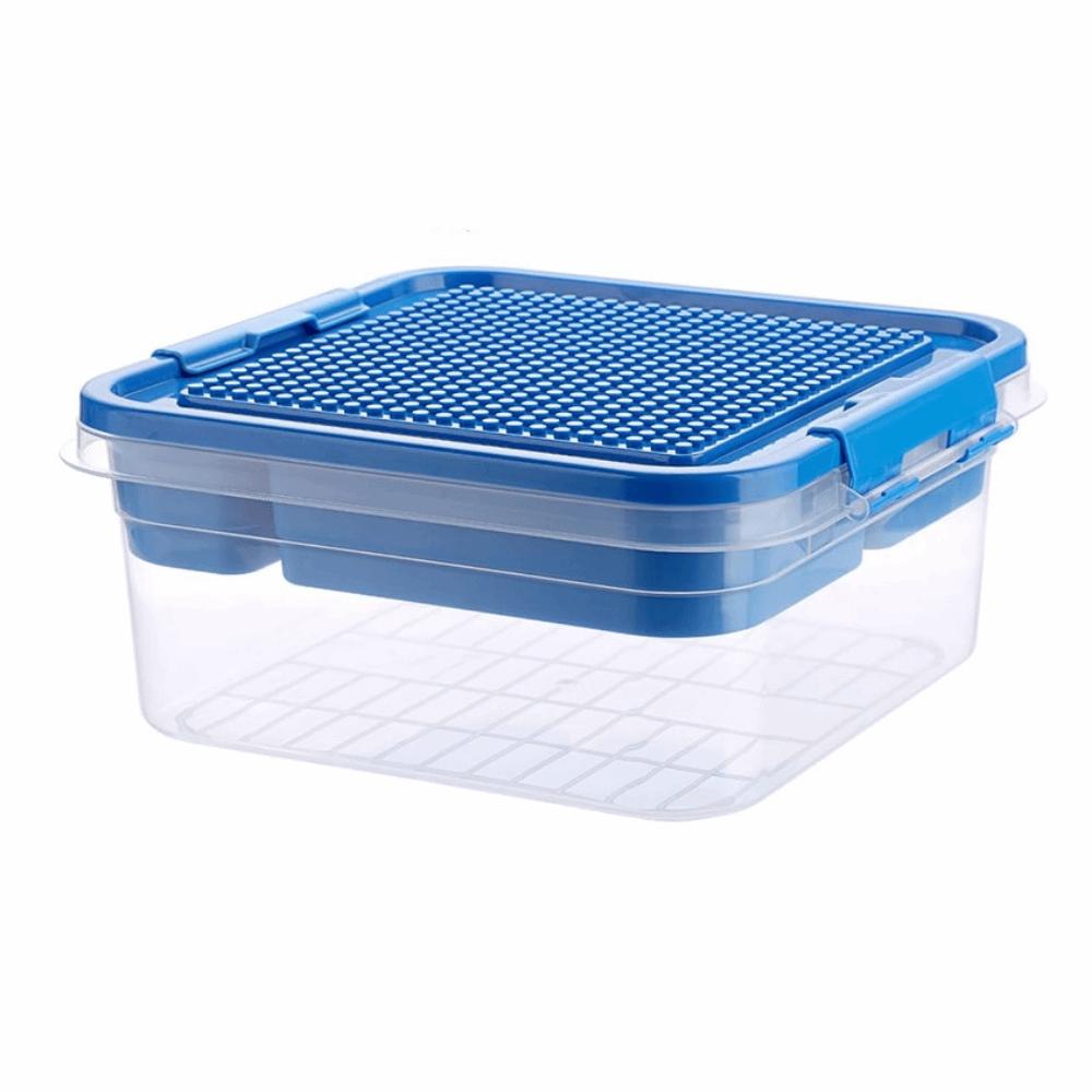 Stackable Building Blocks Storage Box Dustproof Particle Holder Sealed Storage Jars Household