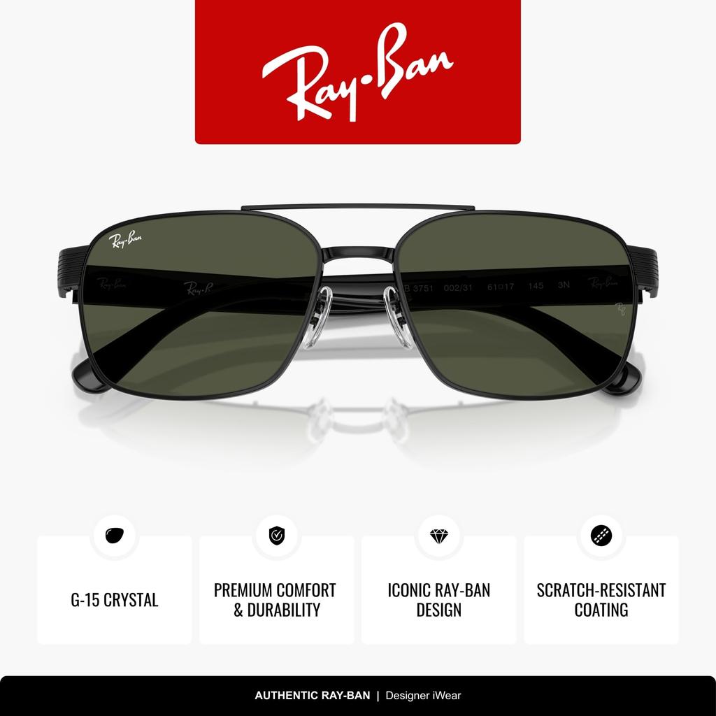 Ray-Ban RB3751 002/31 61 Black Sunglasses