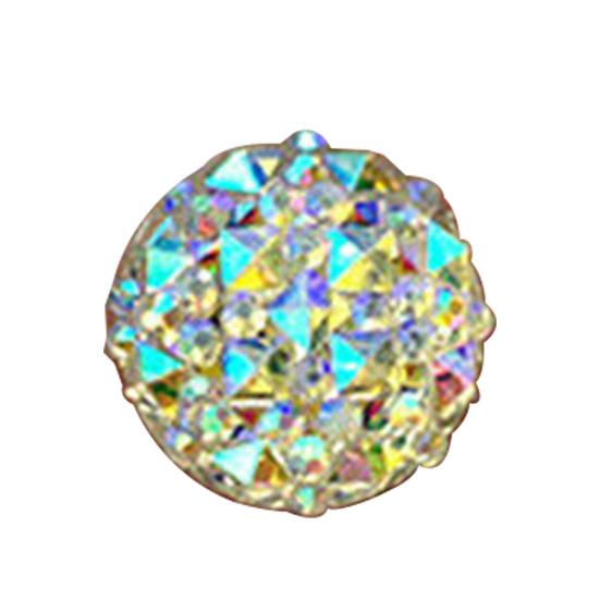 DIY 40Pcs 12mm Round AB Resin Flatback Rhinestones for Phone Wedding Crafts