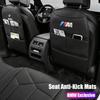 Car Seat Back Leather Protector Kick Mat With Storage Pockets Accessories For G80 G06 G07 G42 G14 G15 G16 F82 F20 / Stickers