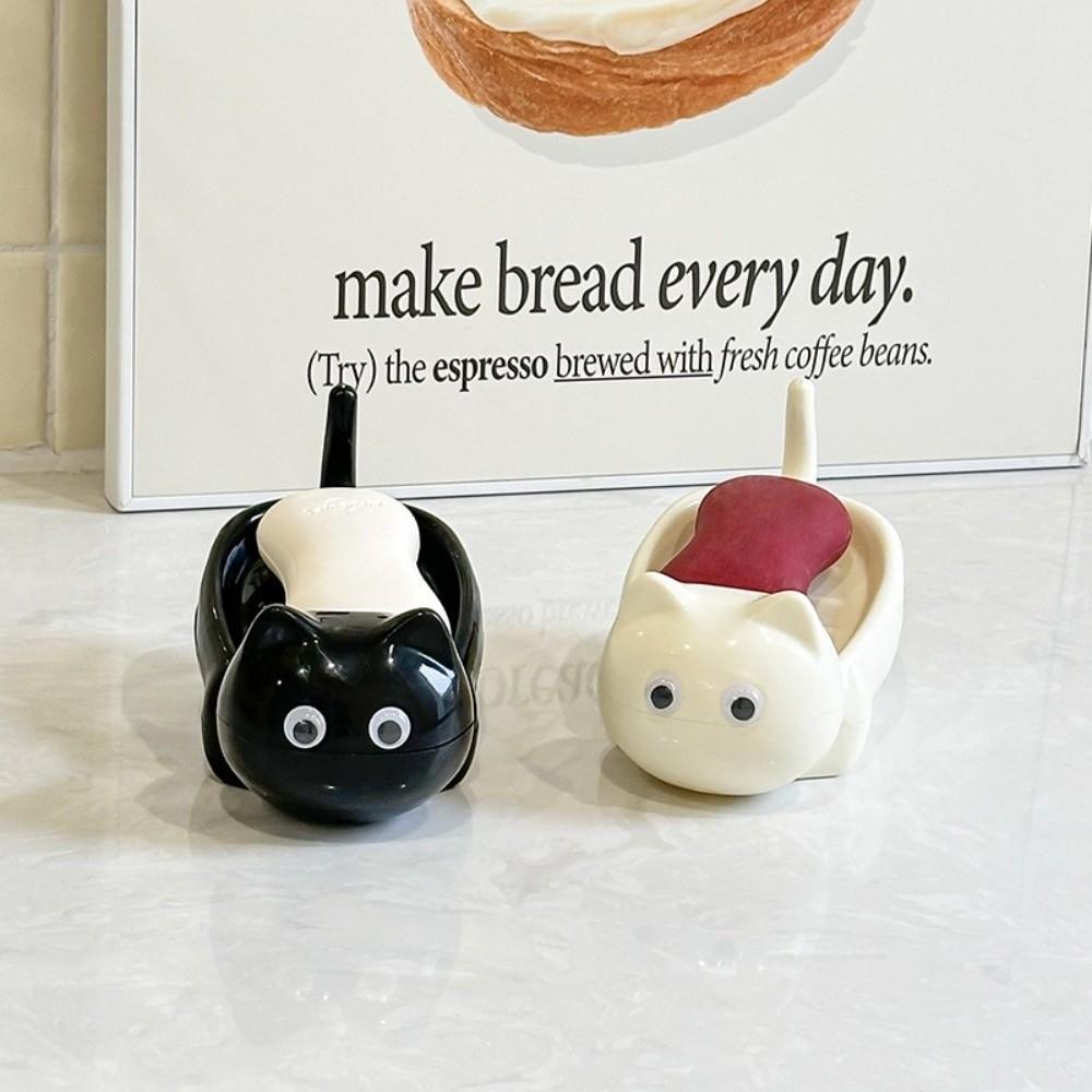 Bathroom Storage Organizer Cat Shaped Soap Dish No Drill Soap Holder Creative Soap Box Home