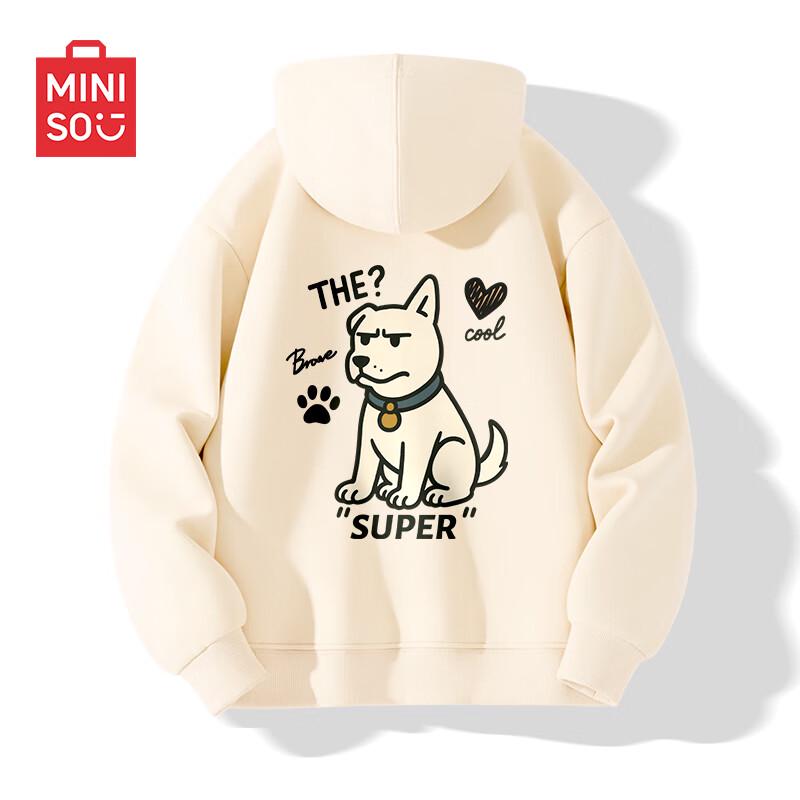 

MINISO Men s Casual Oversize Hooded Pullover Sweatshirt L