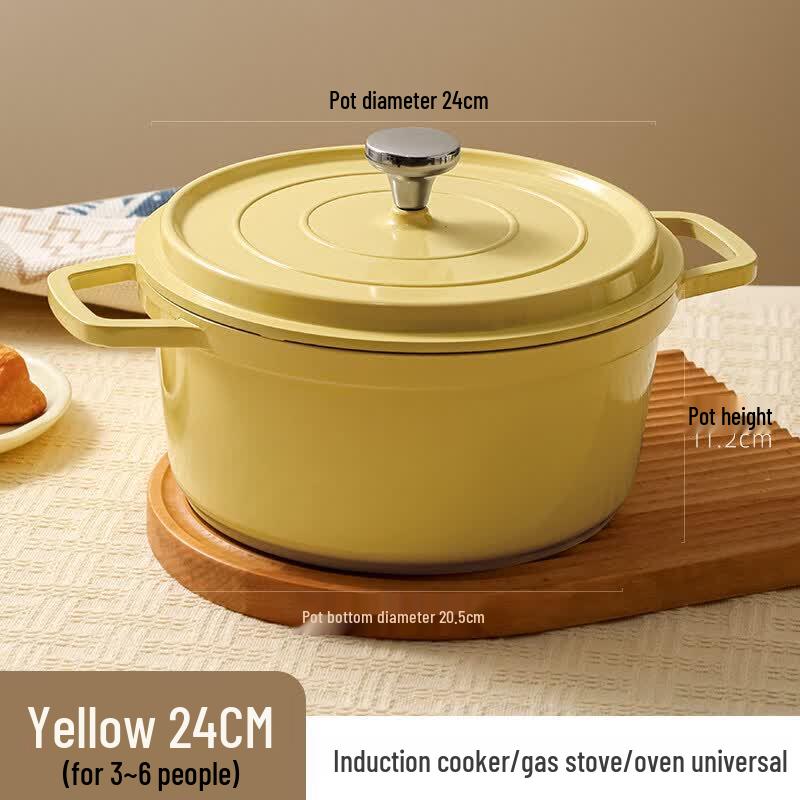 Qiwei Enamel Ceramic Household Stew Pot