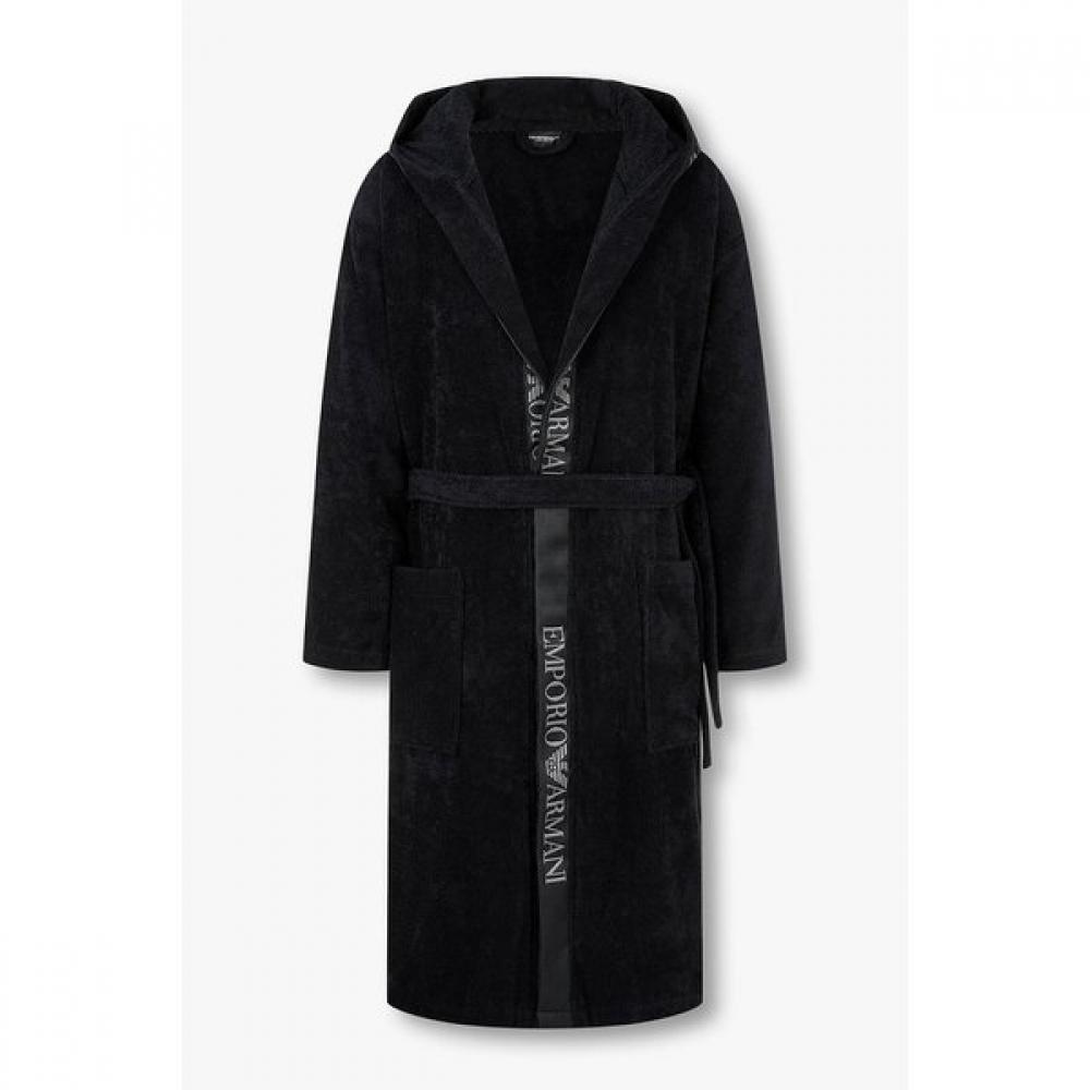 

Emporio Armani Мужской халат-полотенце с капюшоном и отделкой с логотипом 0815341002 L(105)