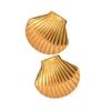 Mariasz Minimalist Geometric Twisted Spiral Stainless Steel Stud Earrings Gold Hollow Baroque Piercing Jewelry for Women