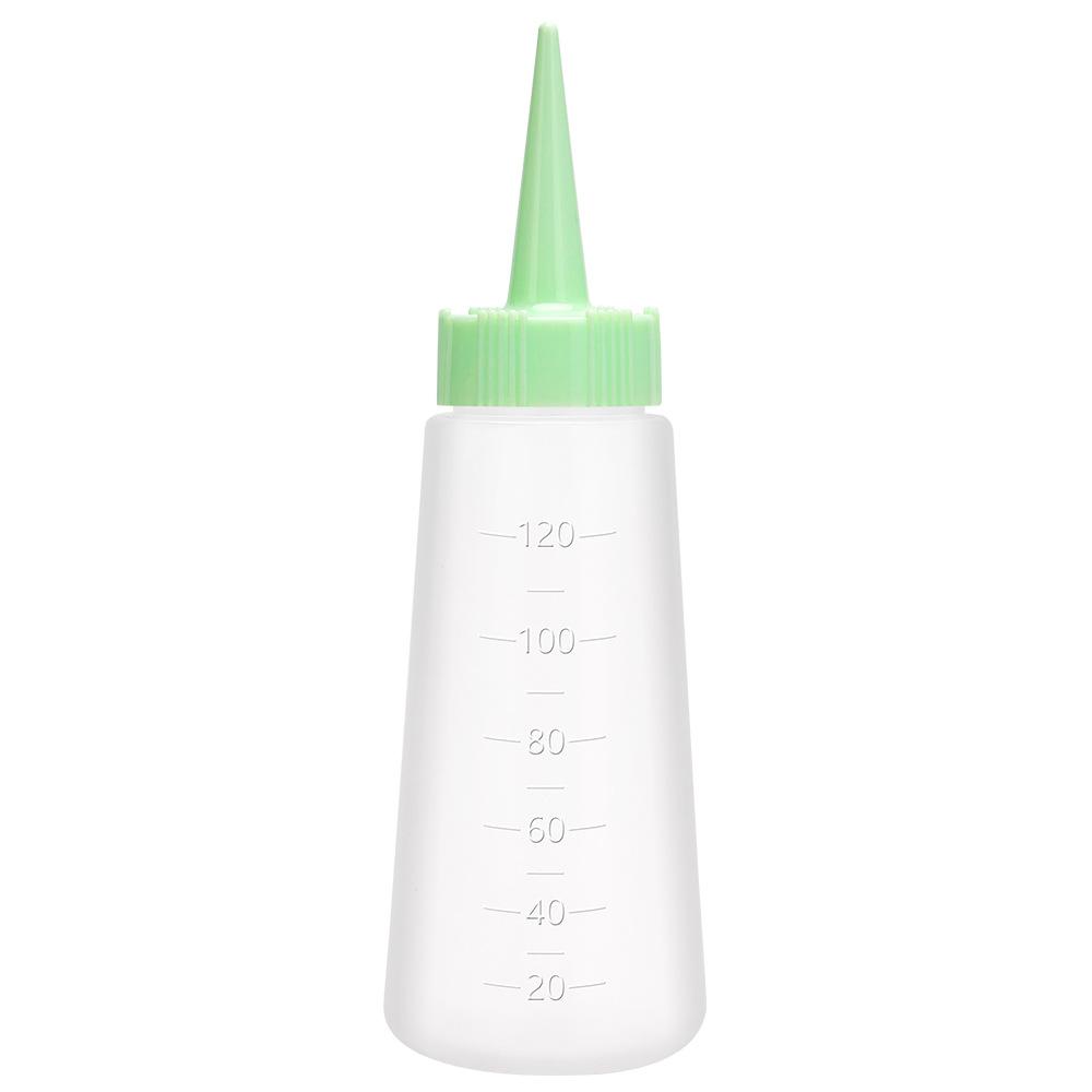 Needle Nosed Dry Cleaning Bottle, Comb Tooth Bottle, Coloring Hair Care Pot, Graduated Bottle