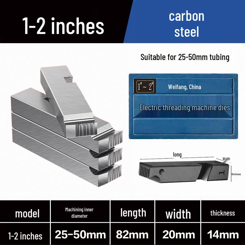 Electric Threading Machine Die Head, Type 100, Oil-Free, High-Strength, Universal Accessory, for Dry Pipe Threading.