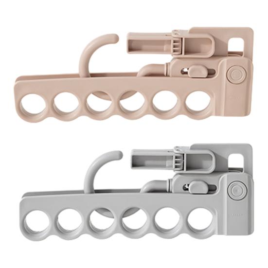 Clothes Drying Rack Foldable Space Saving Hanger with 6-Hole Design Portable Travel Outdoor Jacket Drying Rack