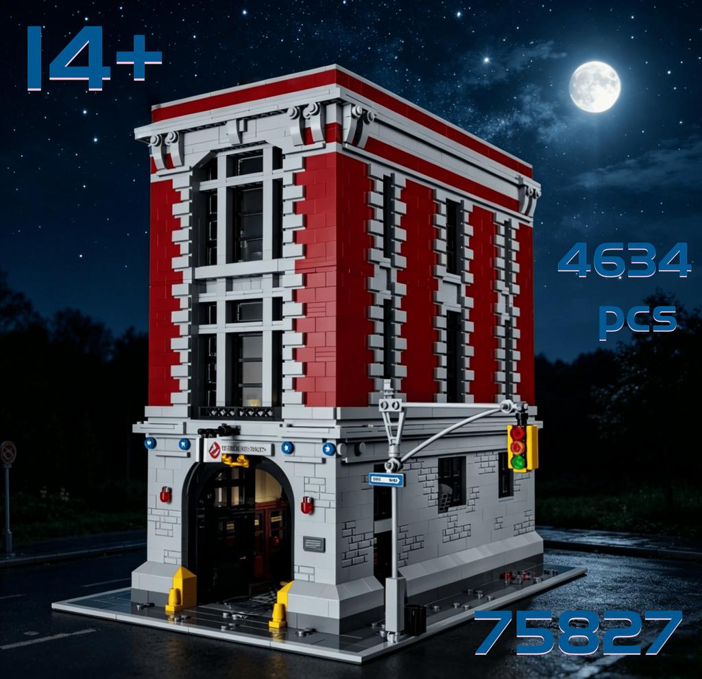 Ghostbusters Firehouse Headquarters 4634PCS Building Blocks Bricks With Figures Kit 75827 Creative Toys Christmas Birthday Gift